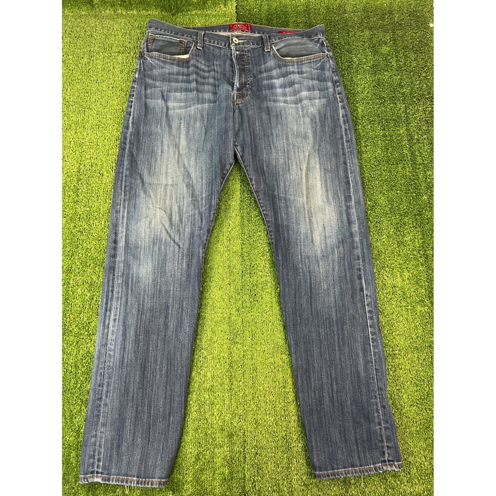 Lucky Brand 121 Heritage Slim Mens Jeans 38x34 Medium Wash Denim Button Fly